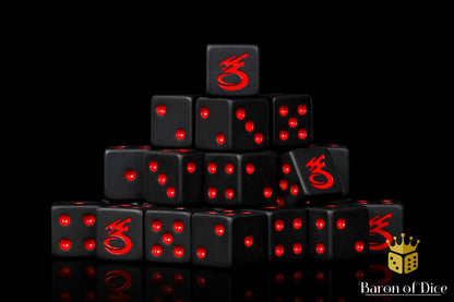 Space Corsairs Dice - Matte Black - Out of Play