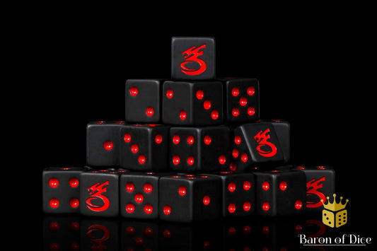 Space Corsairs Dice - Matte Black - Out of Play