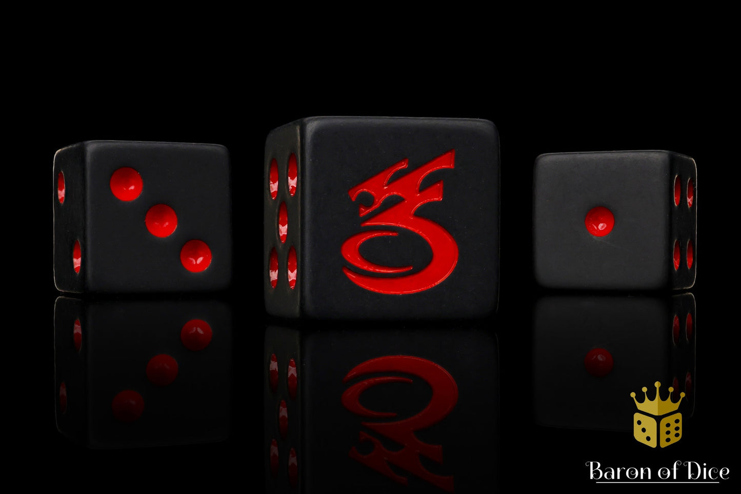 Space Corsairs Dice - Matte Black - Out of Play