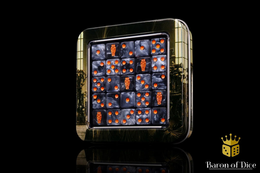 Day of the Dead Dice - Orange Coffin - Out of Play