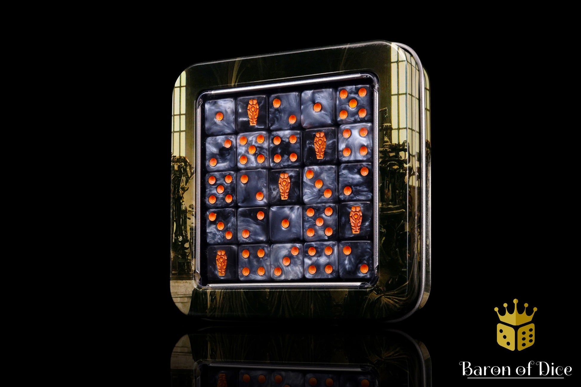 Day of the Dead Dice - Orange Coffin - Out of Play