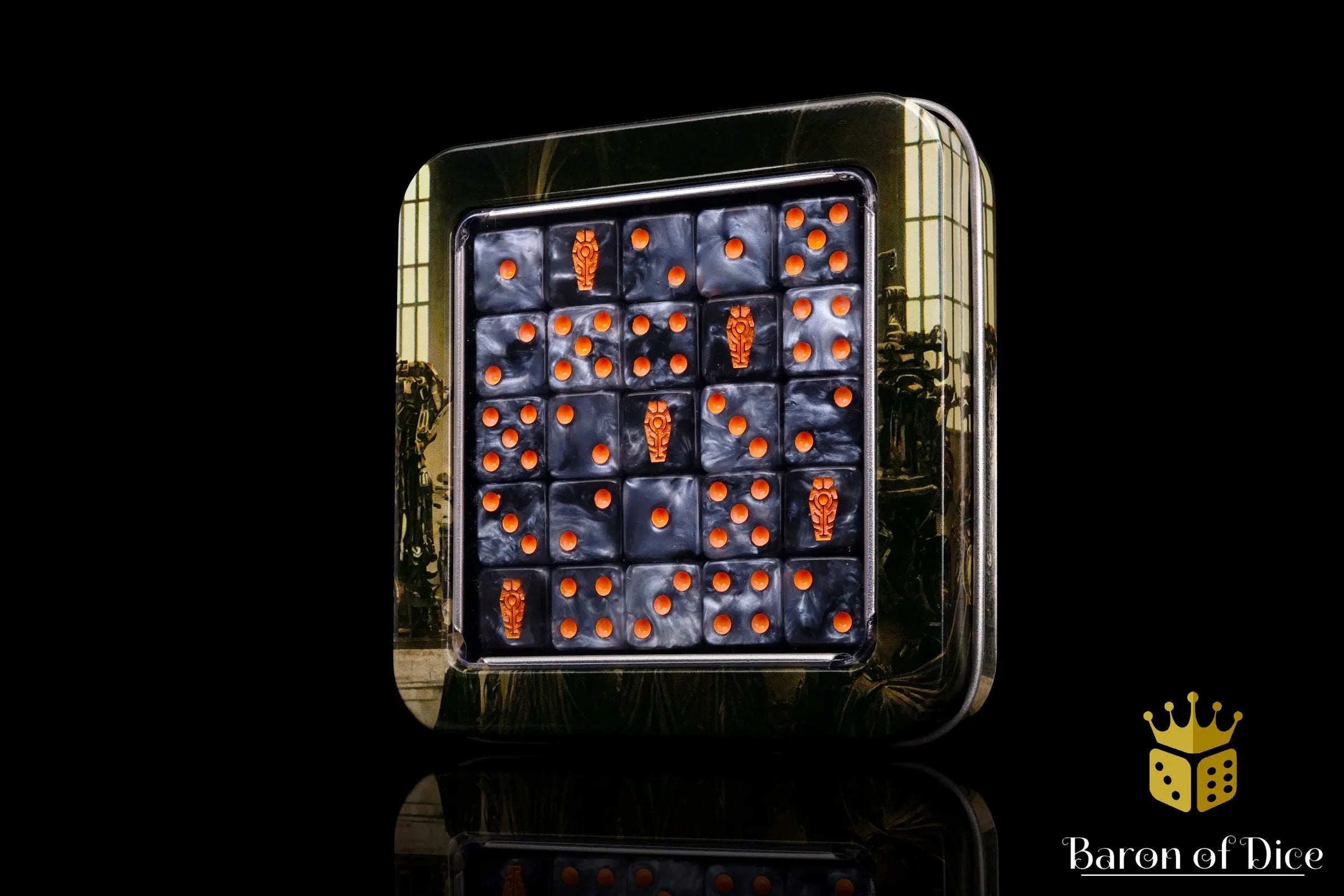 Day of the Dead Dice - Orange Coffin - Out of Play
