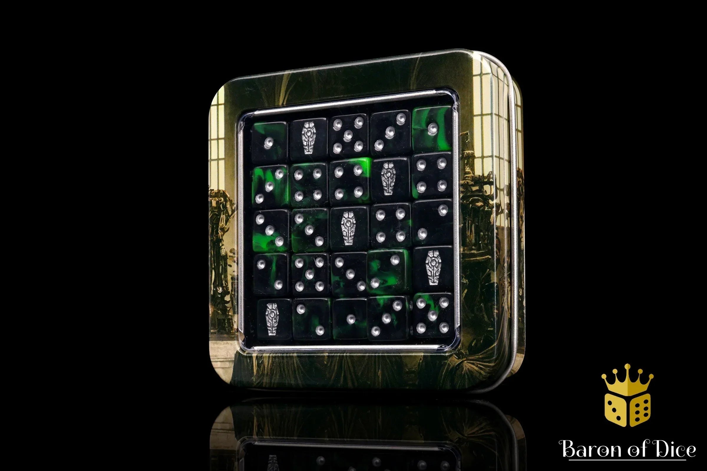 Day of the Dead Dice - Silver Coffin - Out of Play