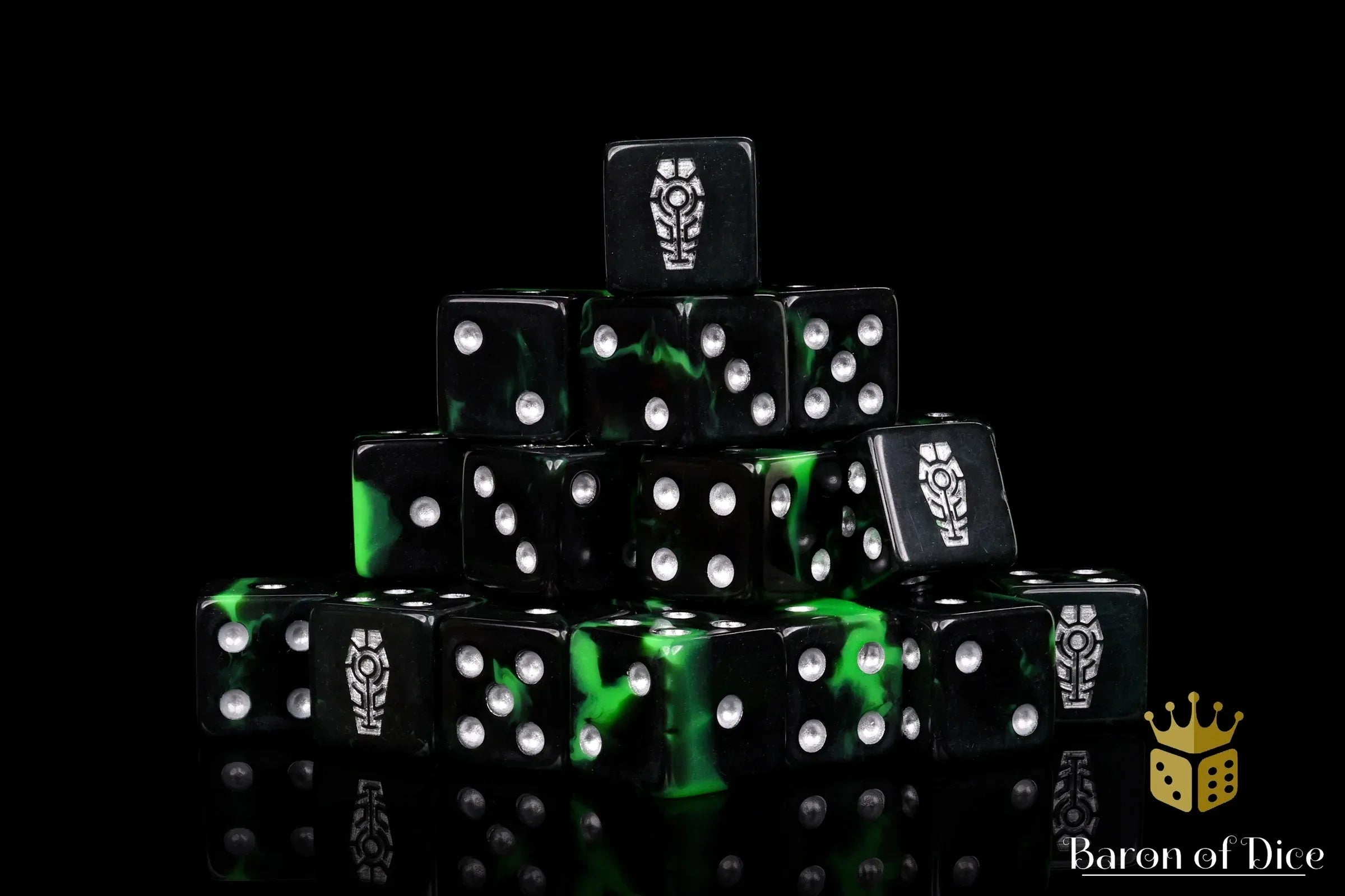 Day of the Dead Dice - Silver Coffin - Out of Play