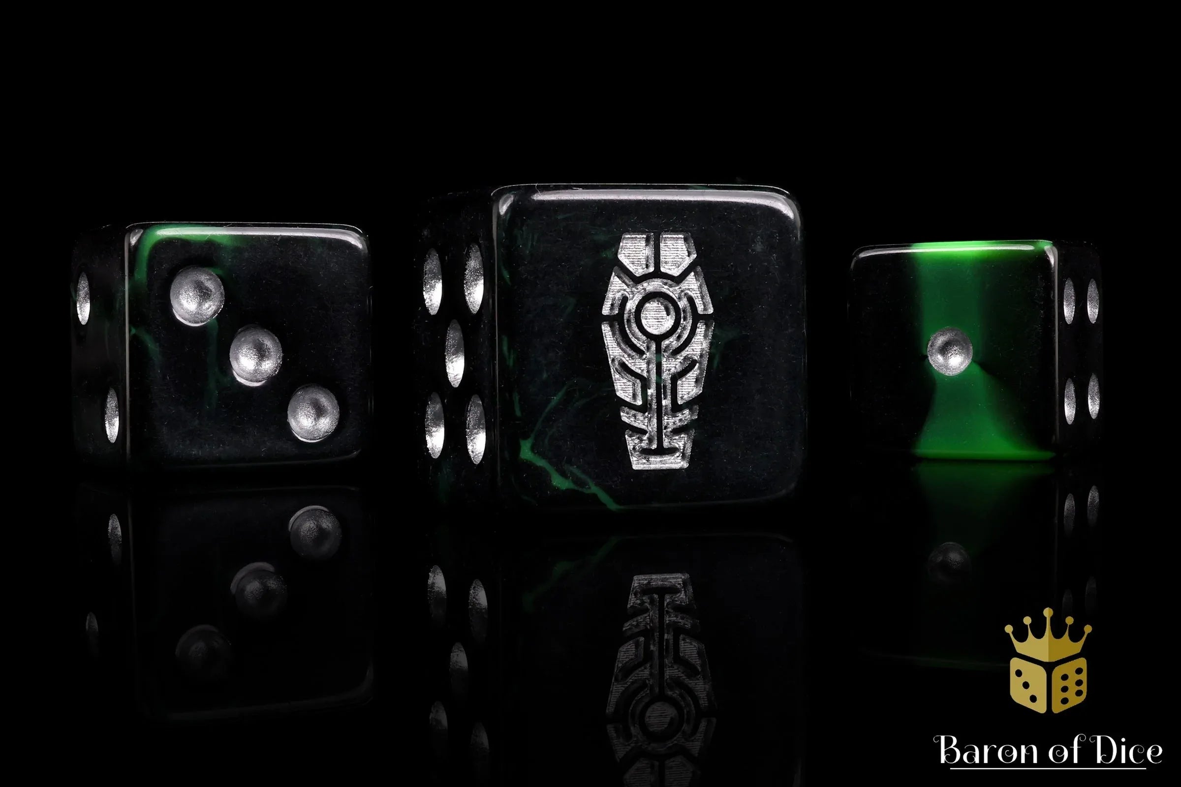 Day of the Dead Dice - Silver Coffin - Out of Play