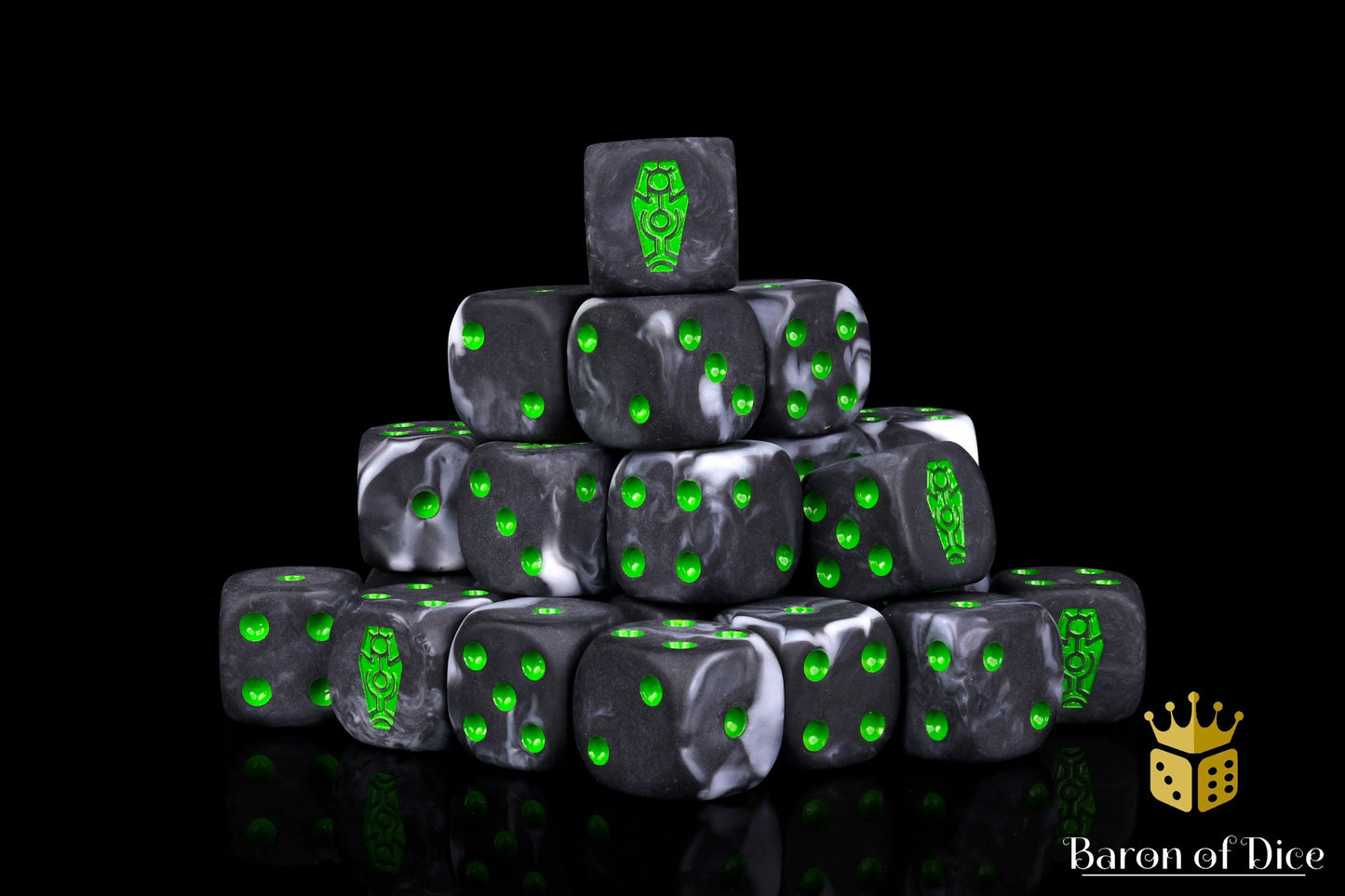 Day of The Dead Dice - Green Coffin - Out of Play