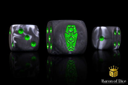 Day of The Dead Dice - Green Coffin - Out of Play