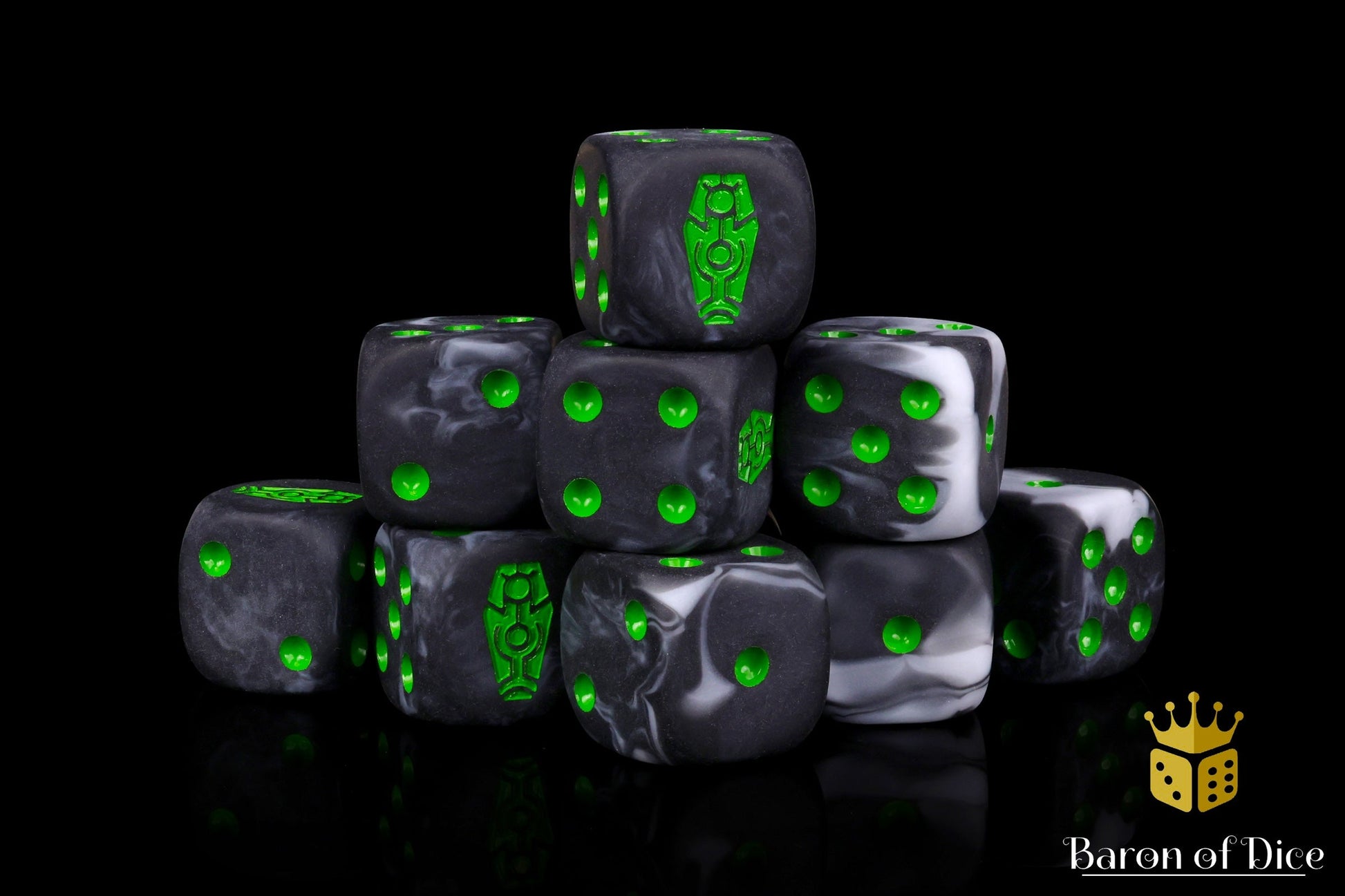 Day of The Dead Dice - Green Coffin - Out of Play
