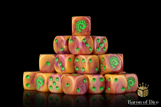 Alien Dice - Orange & Green - Out of Play