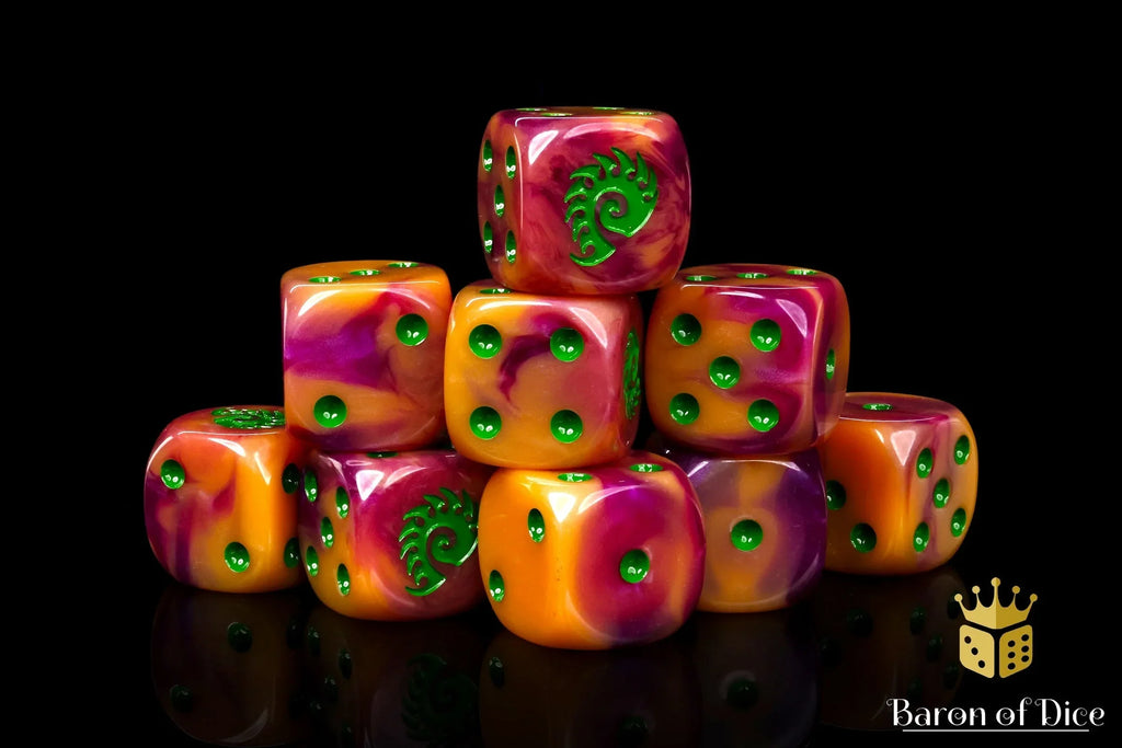Alien Dice - Orange & Green - Out of Play
