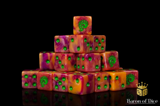 Alien Dice - Orange & Green - Out of Play