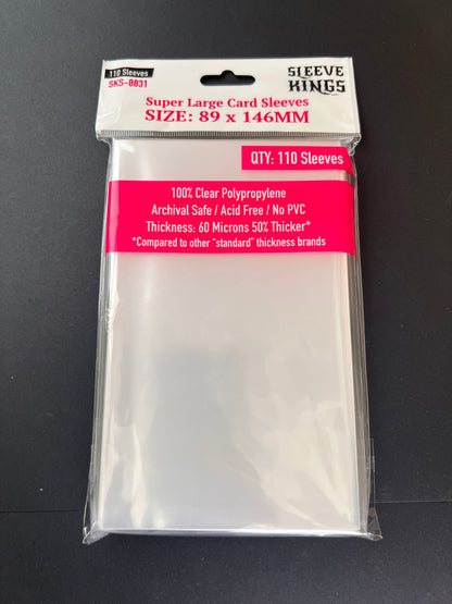 Super Large Game Card Sleeves (89x146mm) 110 Pack, 60 Micron, SKS-8831 - Out of Play