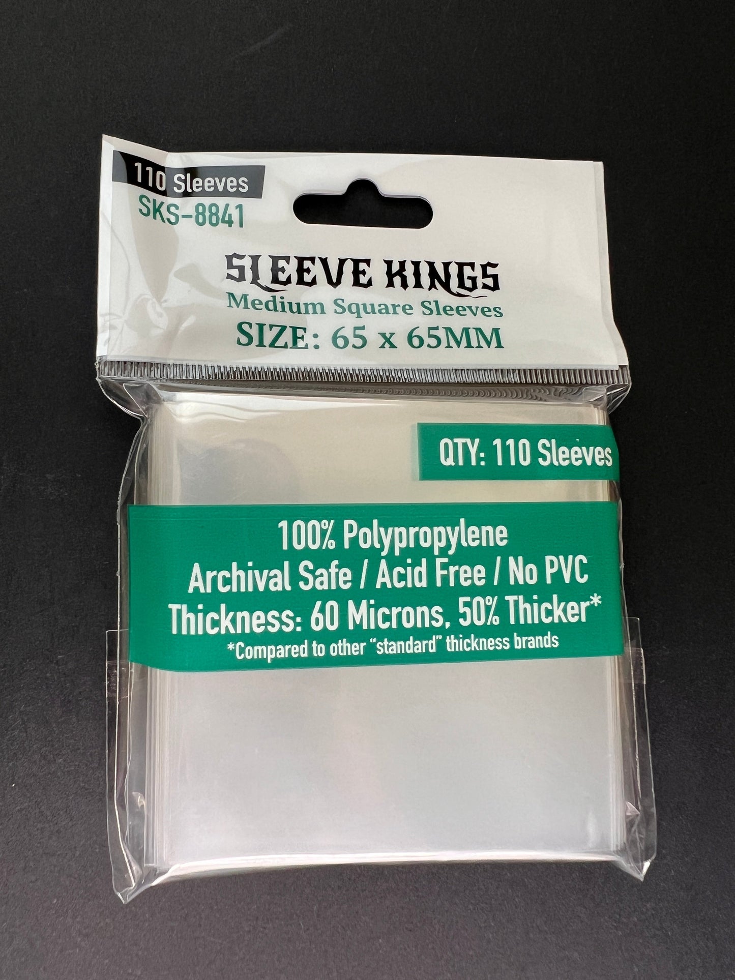 Medium Square Card Sleeves (65x65mm) 110 Pack, 60 Microns, SKS-8841 - Out of Play