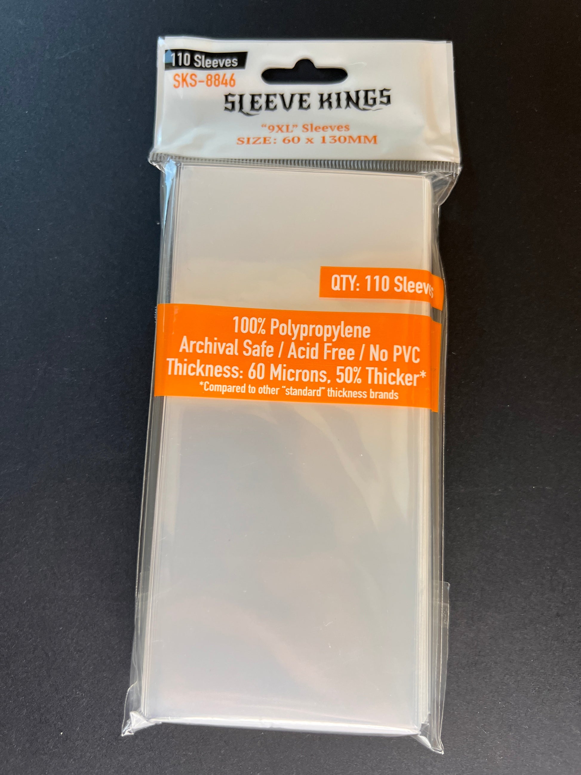 9XL Game Card Sleeves (60x130mm) 110 Pack, 60 Microns, SKS-8846 - Out of Play