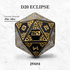 Space Dice Meteor Runestones™ - 25mm D20 - Eclipse - Out of Play
