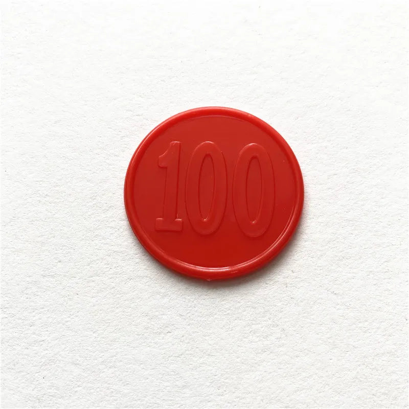 10pc Plastic Poker Chip With Numbers