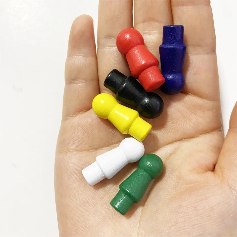 60Pcs Wood Peg Pawns For Board Games