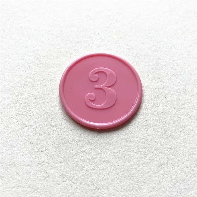 10pc Plastic Poker Chip With Numbers