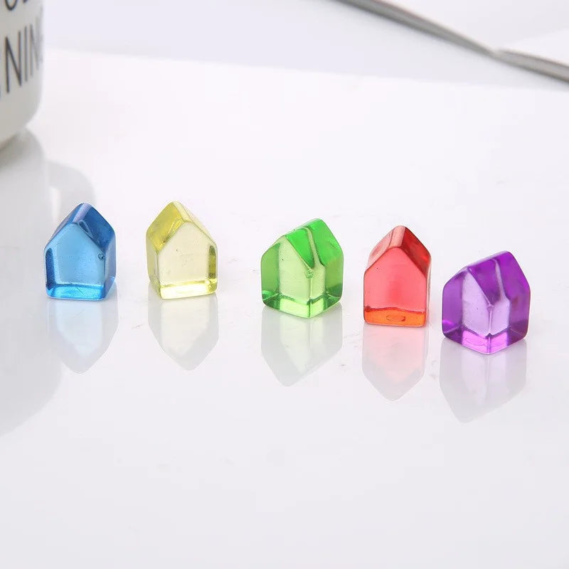50PCS Acrylic Transparent Small House Token