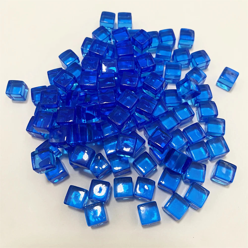 100Pcs Solid and Clear Acrylic Cubes For Board Games