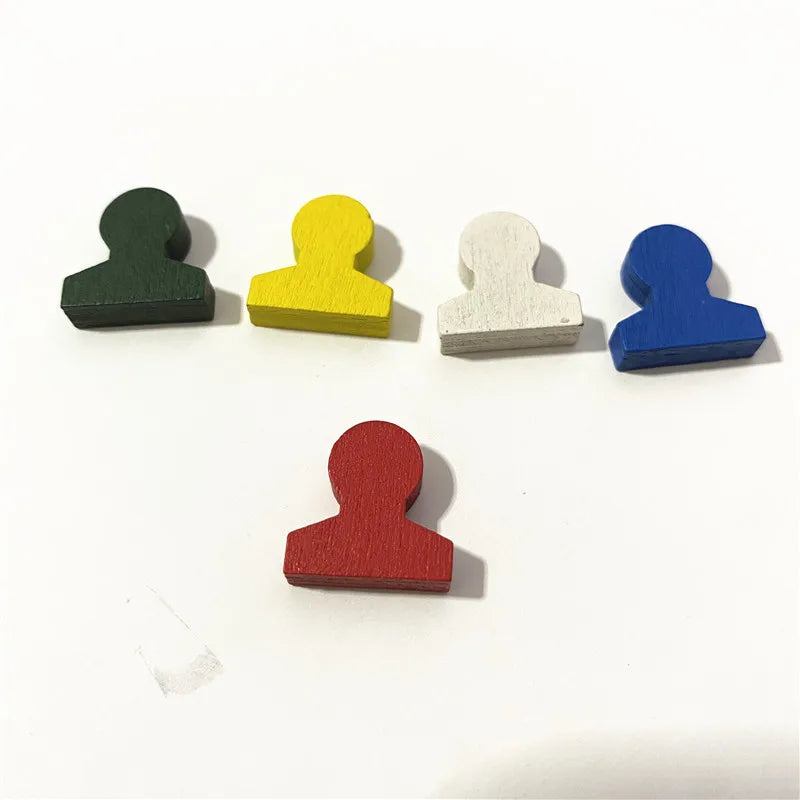 50 Pc Wooden Shaped Game Pieces For Board Games