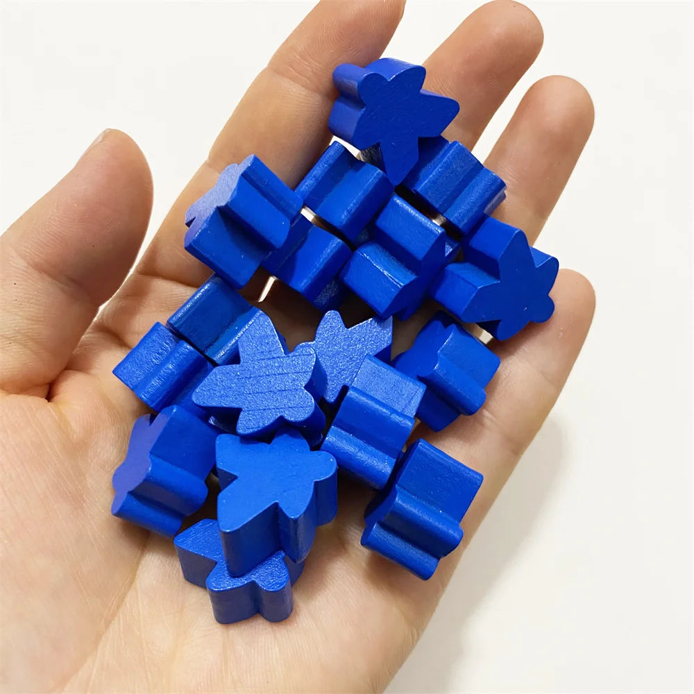 20PCS Wooden Meeple Pieces Gaming Components