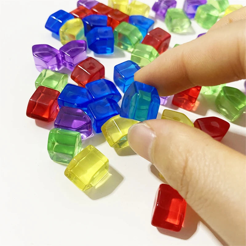 50PCS Acrylic Transparent Small House Token