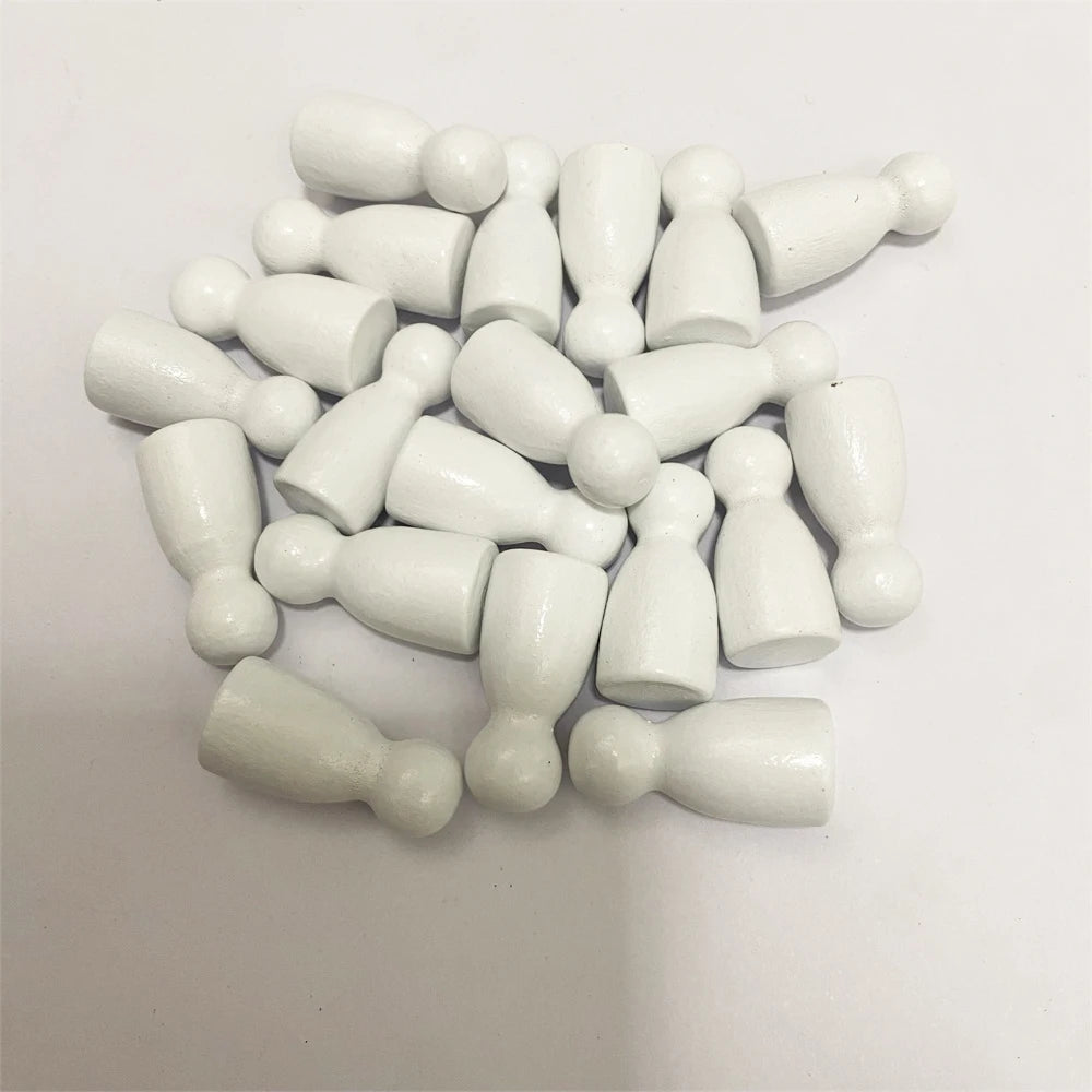 20Pcs Wooden Pawn Pieces For Board Games