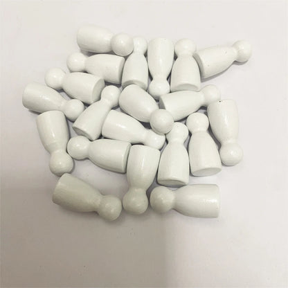 20Pcs Wooden Pawn Pieces For Board Games