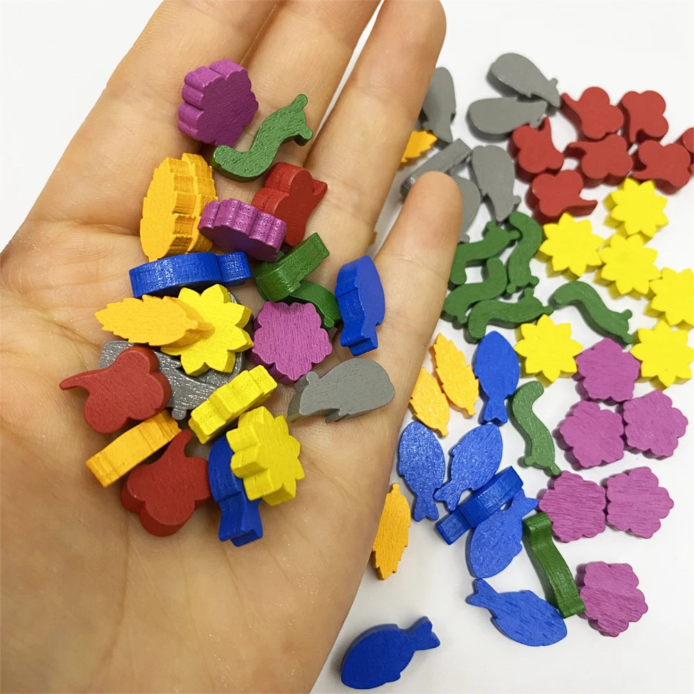 70pcs Mini Food Resource Tokens For Games