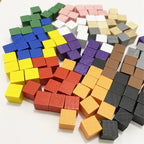 50Pcs Colorful Wood Cubes For Board Games