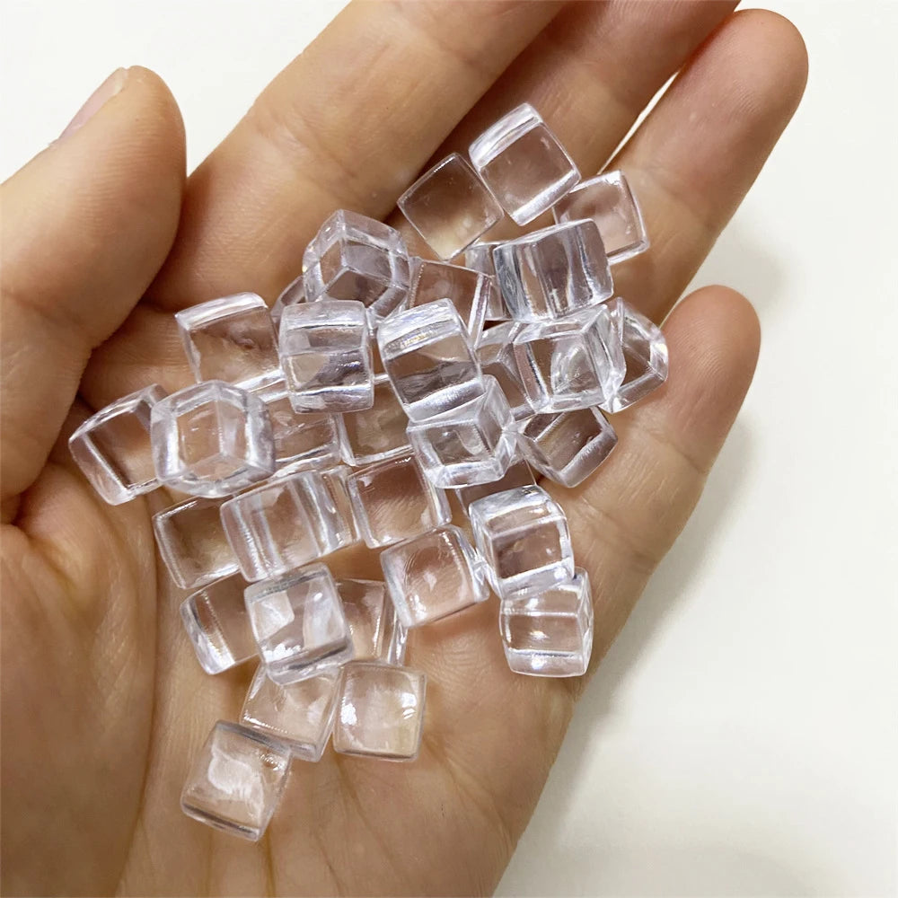 50Pcs Clear Colorful Cube Pieces For Board Games