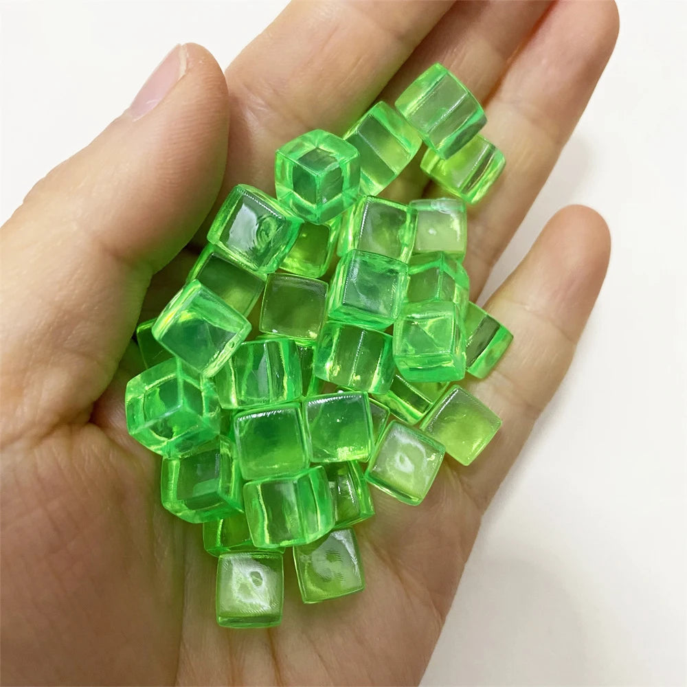 50Pcs Clear Colorful Cube Pieces For Board Games