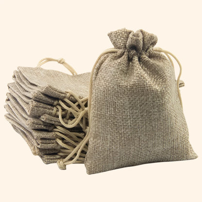 10pcs Burlap Dice Bags with Drawstring - Out of Play