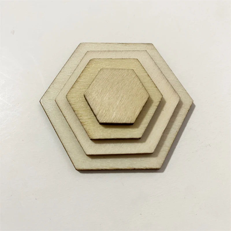 50Pcs Hexagon Wood Chips Game Pieces For Board Games