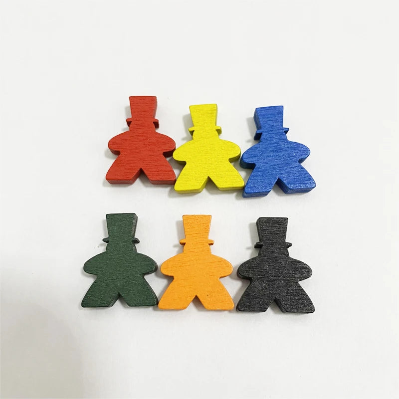10pcs Colorful Wooden Magician Pieces For Board Games