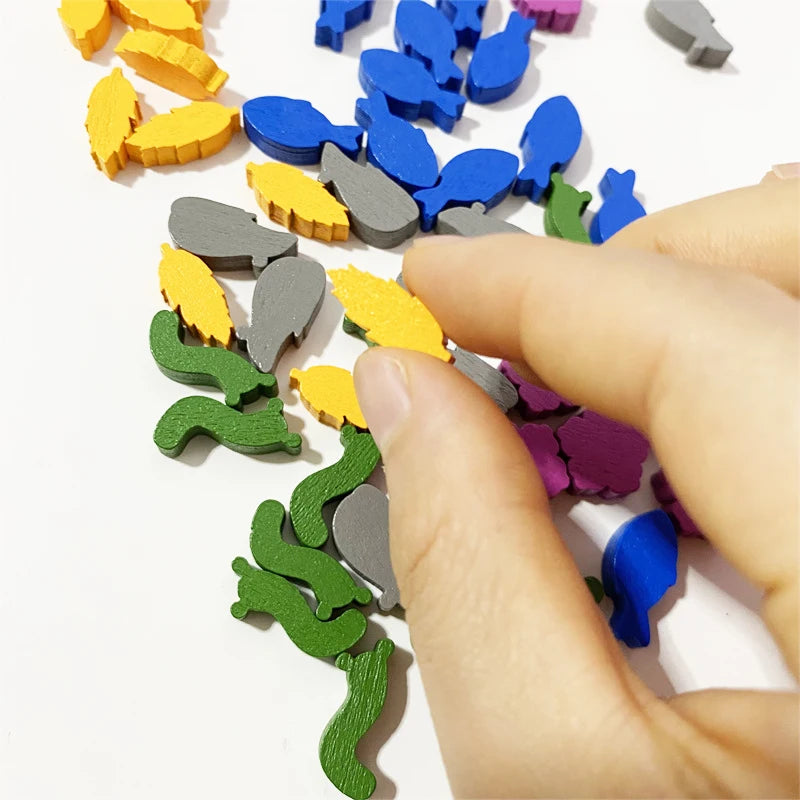 70pcs Mini Food Resource Tokens For Games