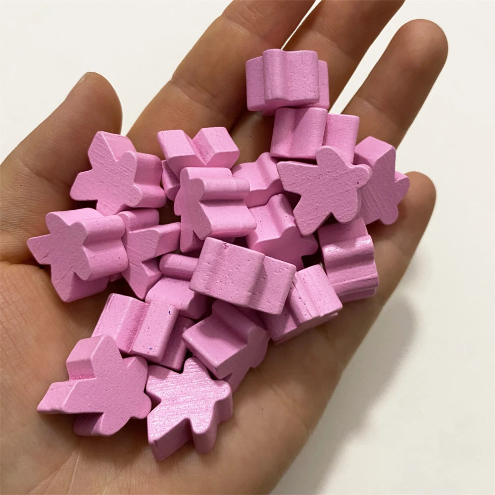 20PCS Wooden Meeple Pieces Gaming Components