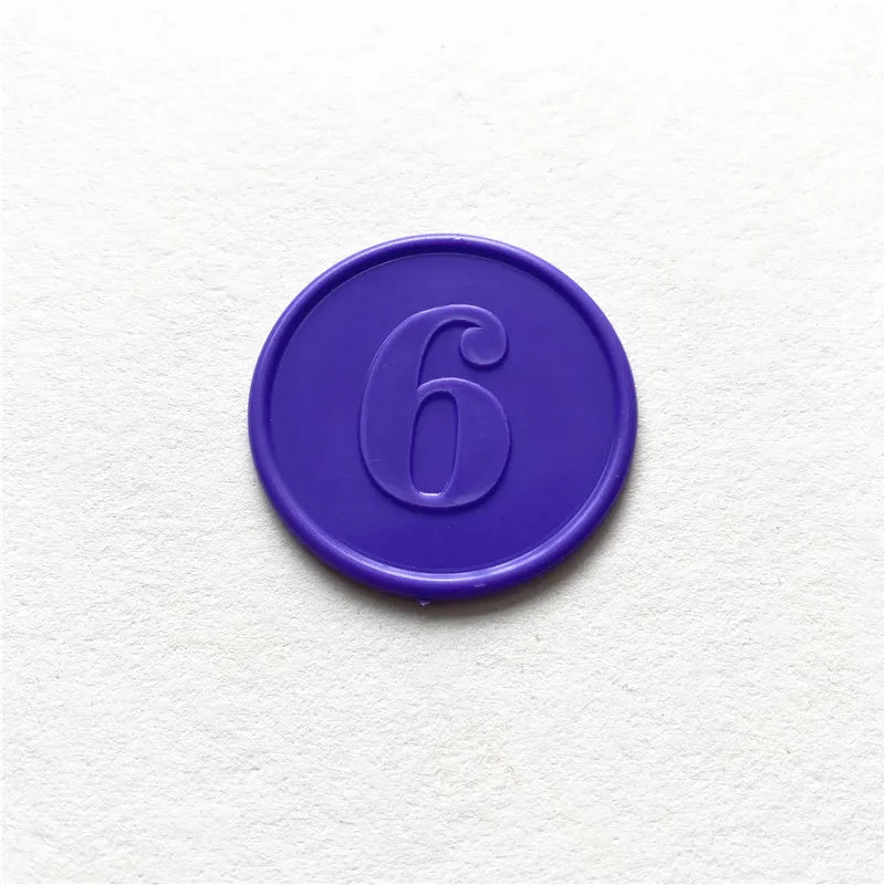 10pc Plastic Poker Chip With Numbers