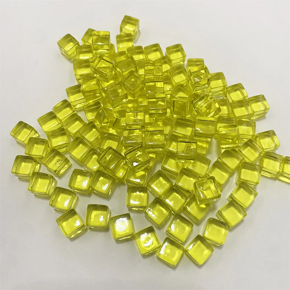 100Pcs Solid and Clear Acrylic Cubes For Board Games