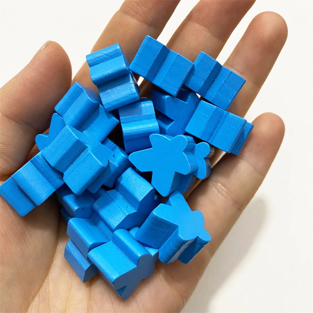 20PCS Wooden Meeple Pieces Gaming Components