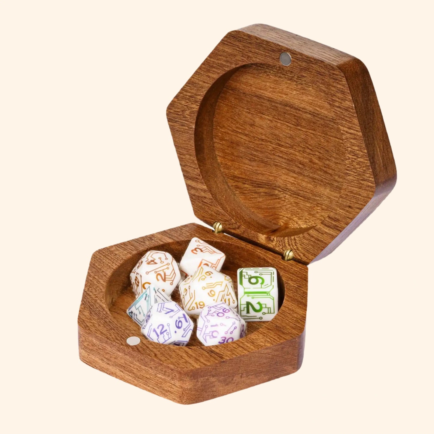 Hexagon and Oval Dice Cases for 1 Set of 16mm Dice - Out of Play