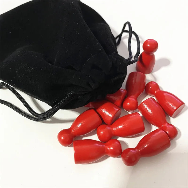 40Pcs Wooden Pawn For Board Games