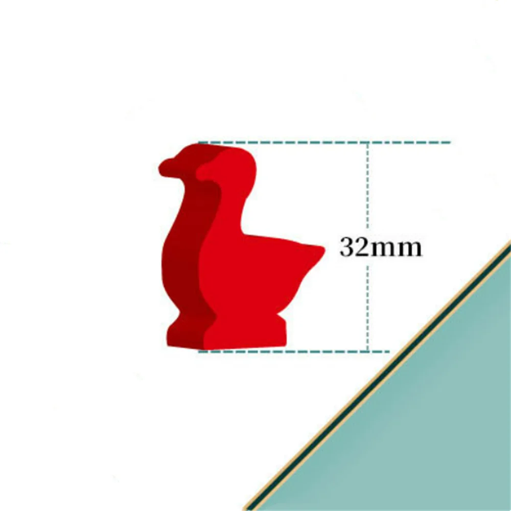 16pcs Wooden Goose Shapes For Board Games