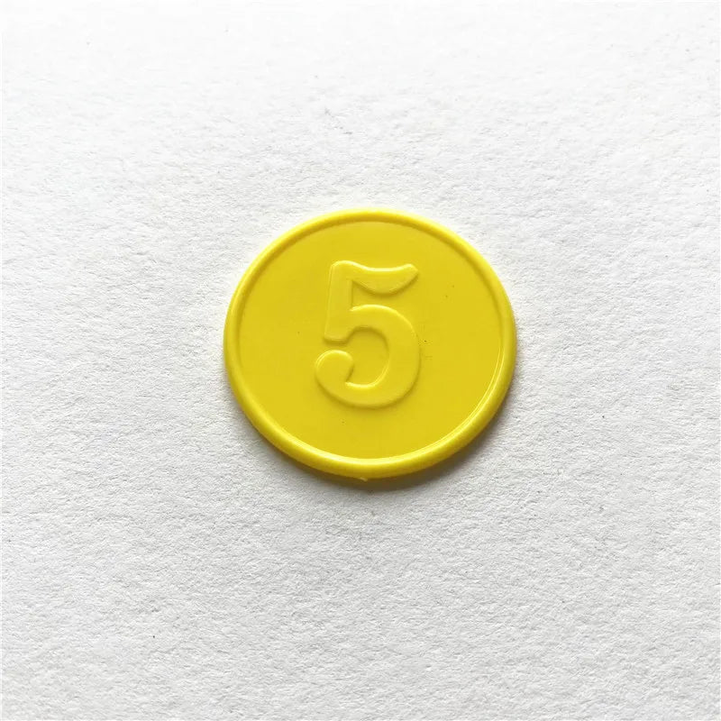 10pc Plastic Poker Chip With Numbers