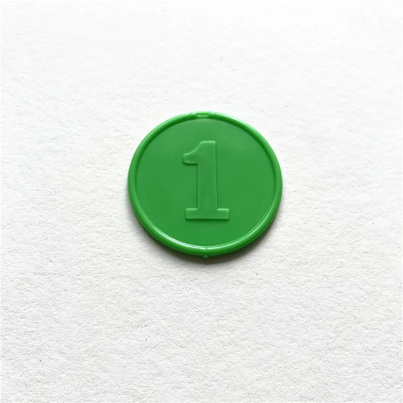 10pc Plastic Poker Chip With Numbers