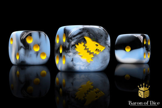 Snow Direwolf Dice - Out of Play