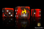 Scorched Book Dice - Out of Play