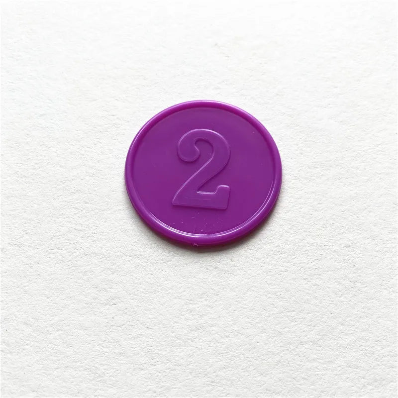 10pc Plastic Poker Chip With Numbers