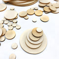 50Pc Disk Round Wood Cutout for Board Game Pieces